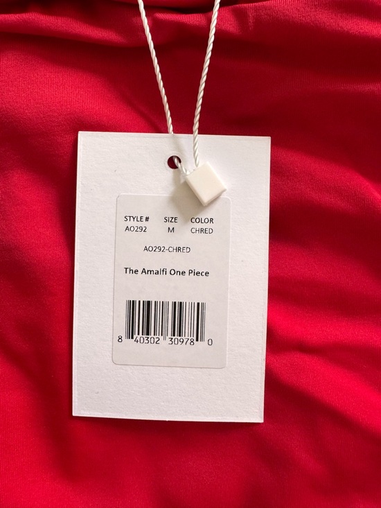 NWT Andie Swim The Amalfi One Piece | Cherry Red | Size M - Picture 3 of 3